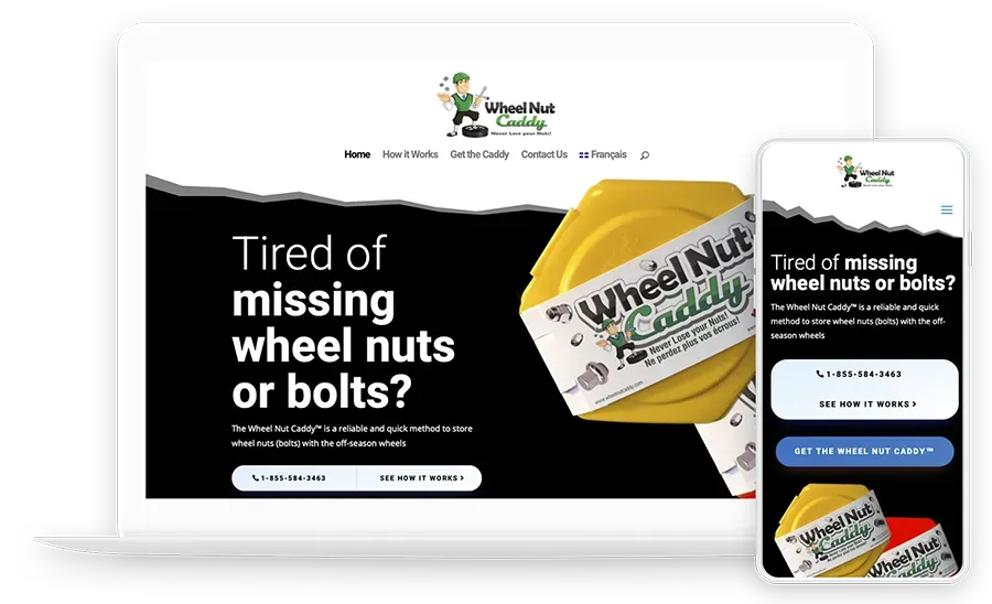 Wheel Nut Caddy website screenshot