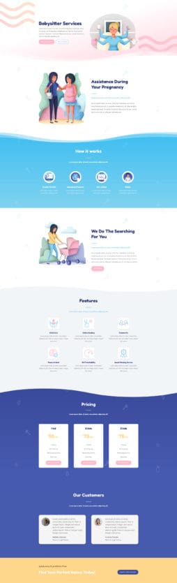 Babysitting & Childcare website template