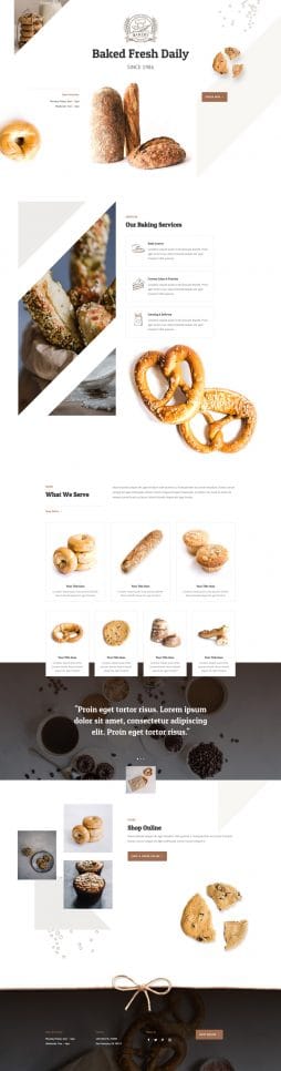Bakery website template