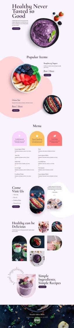 Café & Food website template