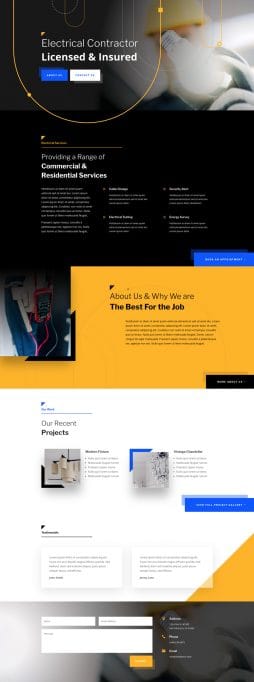 Electrician website template