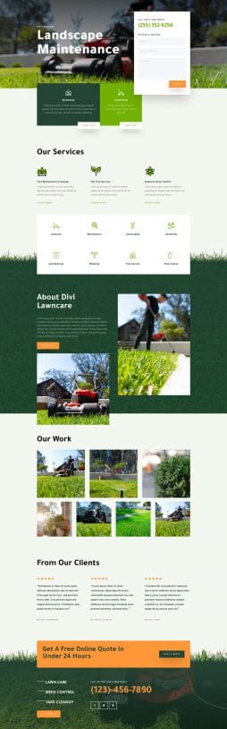 Landscaping website template
