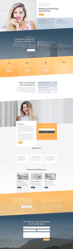 Life Coach website template
