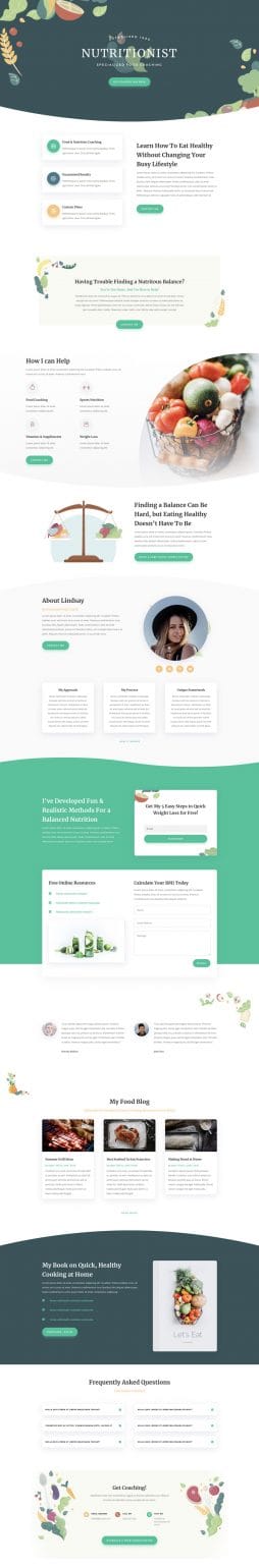 Nutrition & Wellness website template