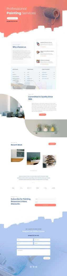 Painting Service website template