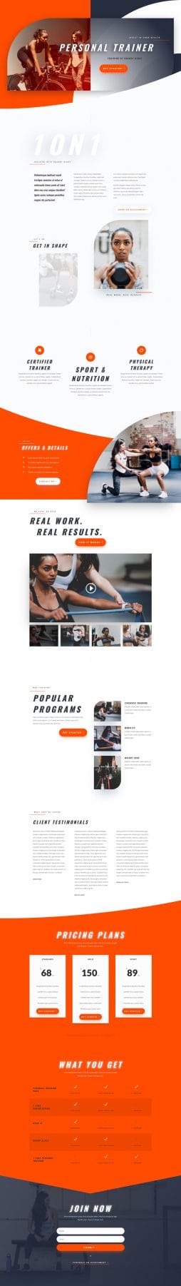 Personal Trainer website template