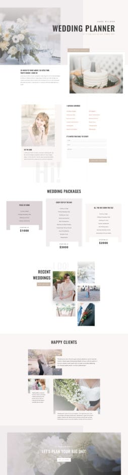 Wedding Planner website template